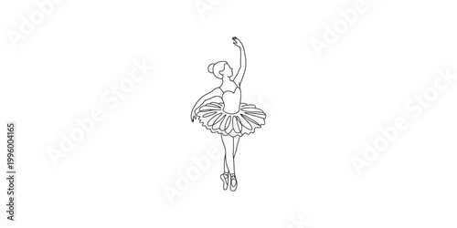 A beautiful ballerina in a graceful pose with her arm raised high in the air, wearing a tutu and ballet shoes, isolated on white background