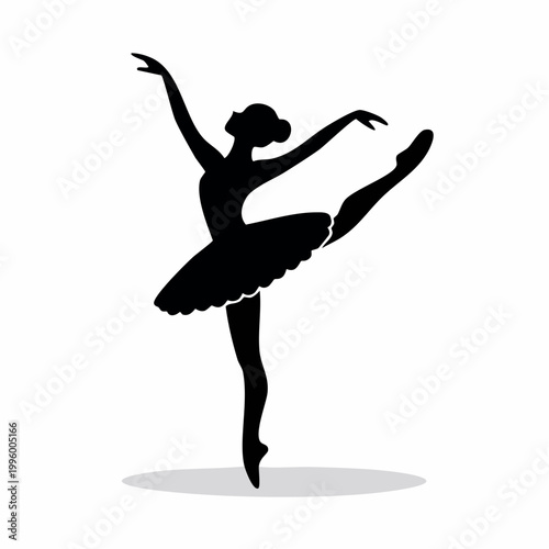 Silhouette of a Ballerina Dancing