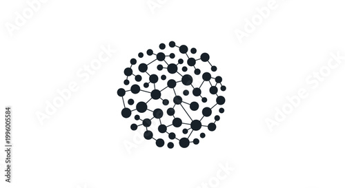 Foto Black dots in a circular pattern.