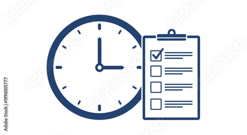 Clock and Checklist Time Management.