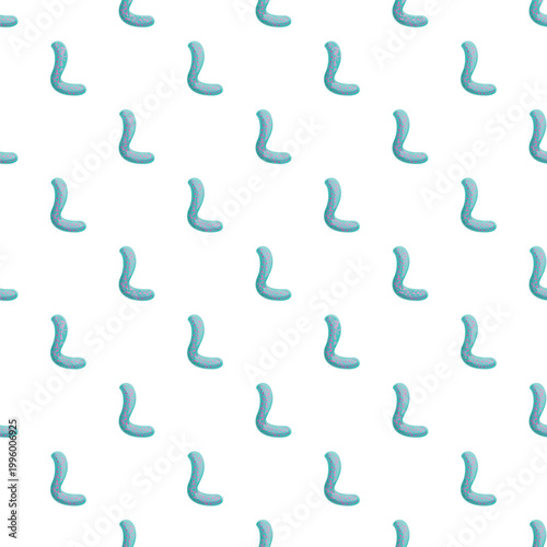Blue letter ls forming a cute repeating pattern on a white background