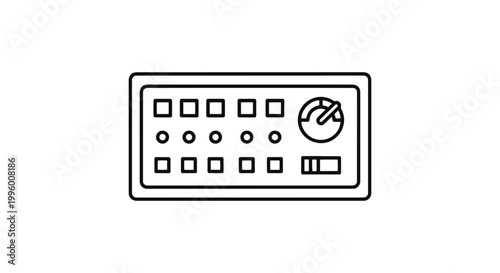 Auxiliary Power System Line clean abstract design illustration