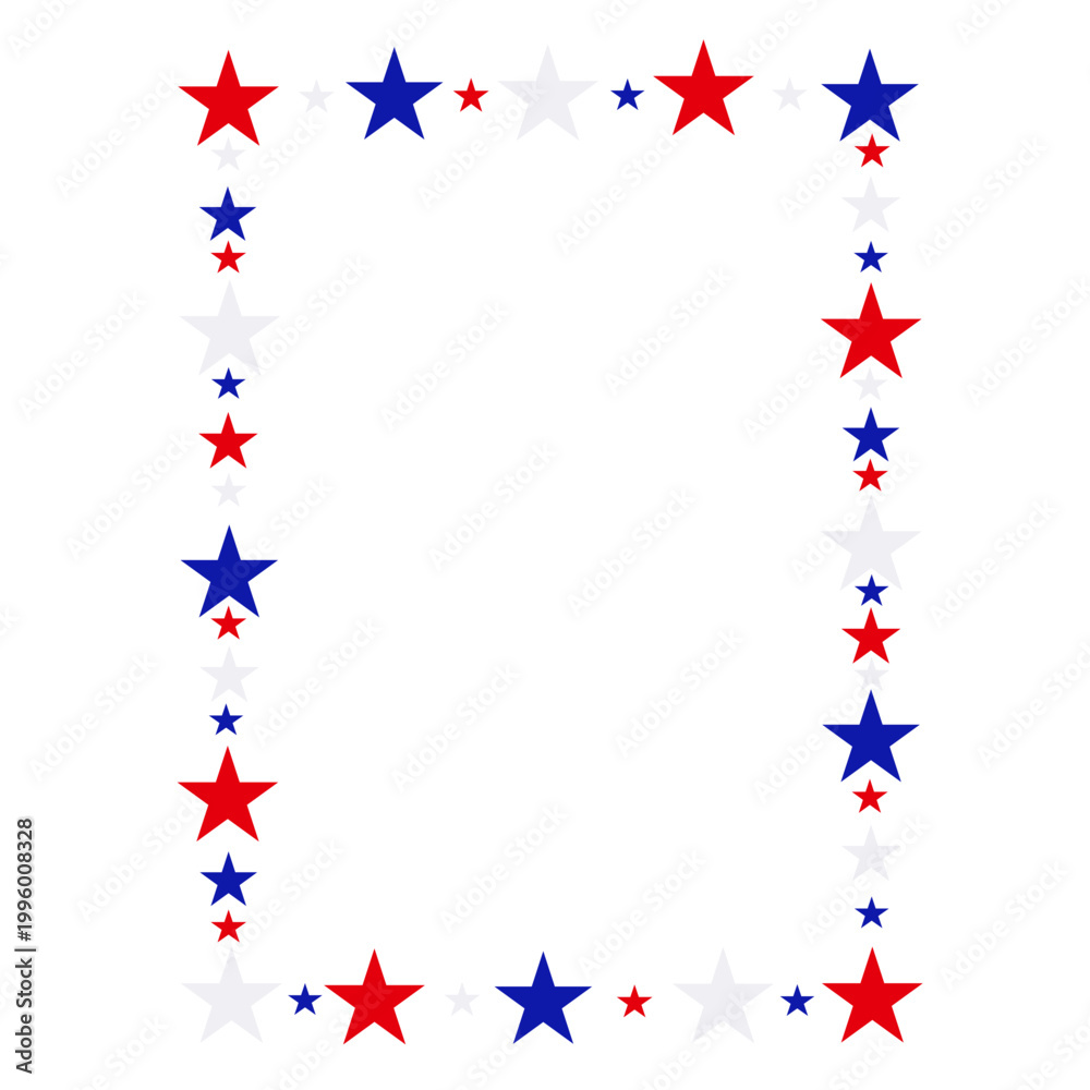 Obraz premium Star 4th of July Border Frame