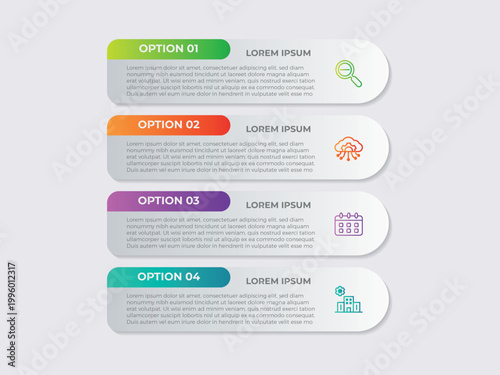 vector illustration infographic design template with 4 steps. Template for process, presentations, layout, banner, brochure.