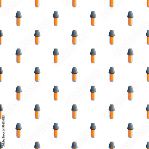Bullet caliber ammunition cartridges forming a seamless repeating pattern on a white background