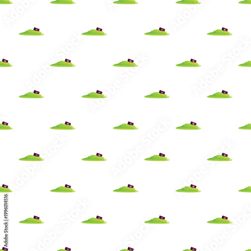 Green toxic waste puddle with a warning sign creating a repeating pattern