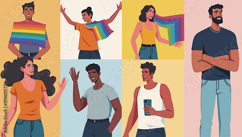 This illustration evokes a sense of calm and introspection. Ideal for representing identity, self-care, and modern lifestyle concepts. Use it for blog