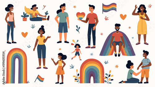 A vibrant rainbow illustration evokes feelings of hope and positivity. Perfect for children's content, backgrounds, or designs needing a cheerful touc