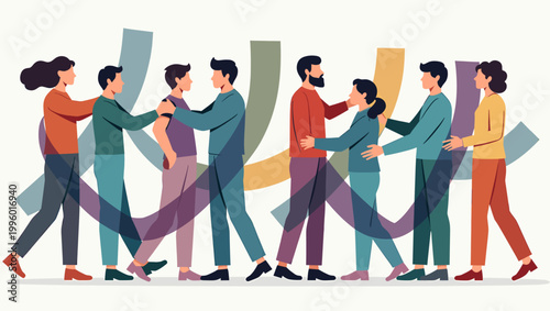 This illustration depicts a person walking, suggesting progress and forward movement. Ideal for content relating to career growth, ambition, or lifest