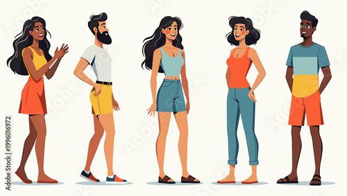 A minimalist illustration depicting legs in motion, representing diversity and inclusivity. Ideal for articles about progress, unity, and positive cha