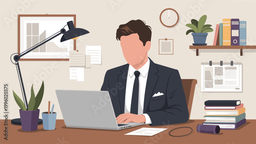 businessman in office