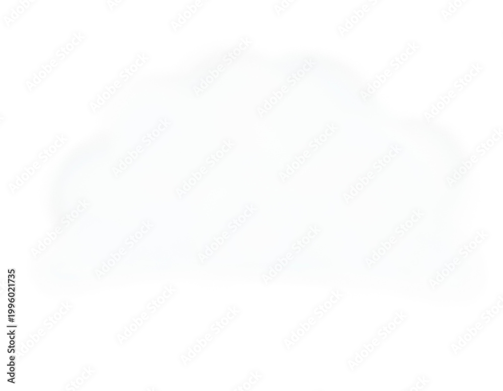 Fototapeta premium Pale fluff cloud clipart isolated on white