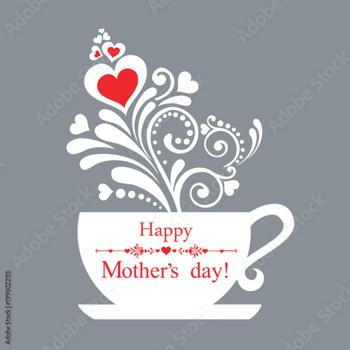 Happy Mother's Day! Restaurant Menu Card Design. Menu Template on Mother's Day. Vector illustration 