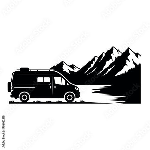 Camper Van Adventure in the Mountains.