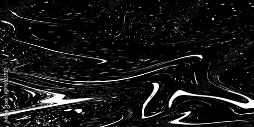 minimal abstract liquid marble texture vector illustration in black and white with soft flowing patterns and organic fluid movement