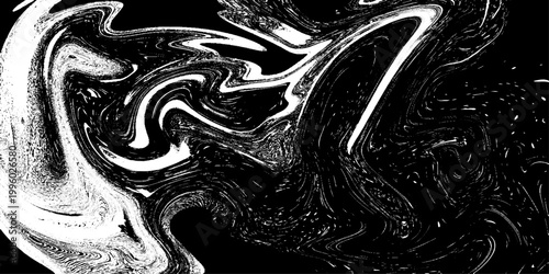 abstract monochrome liquid marble pattern vector illustration with smooth fluid swirls and elegant black and white organic texture design