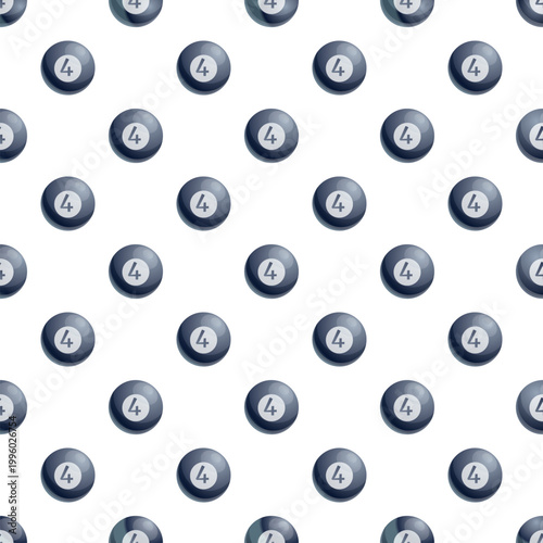 Four pool balls repeating as a gambling and entertainment background