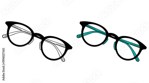 Glasses Frame Icon – Optical Vision Vector Design