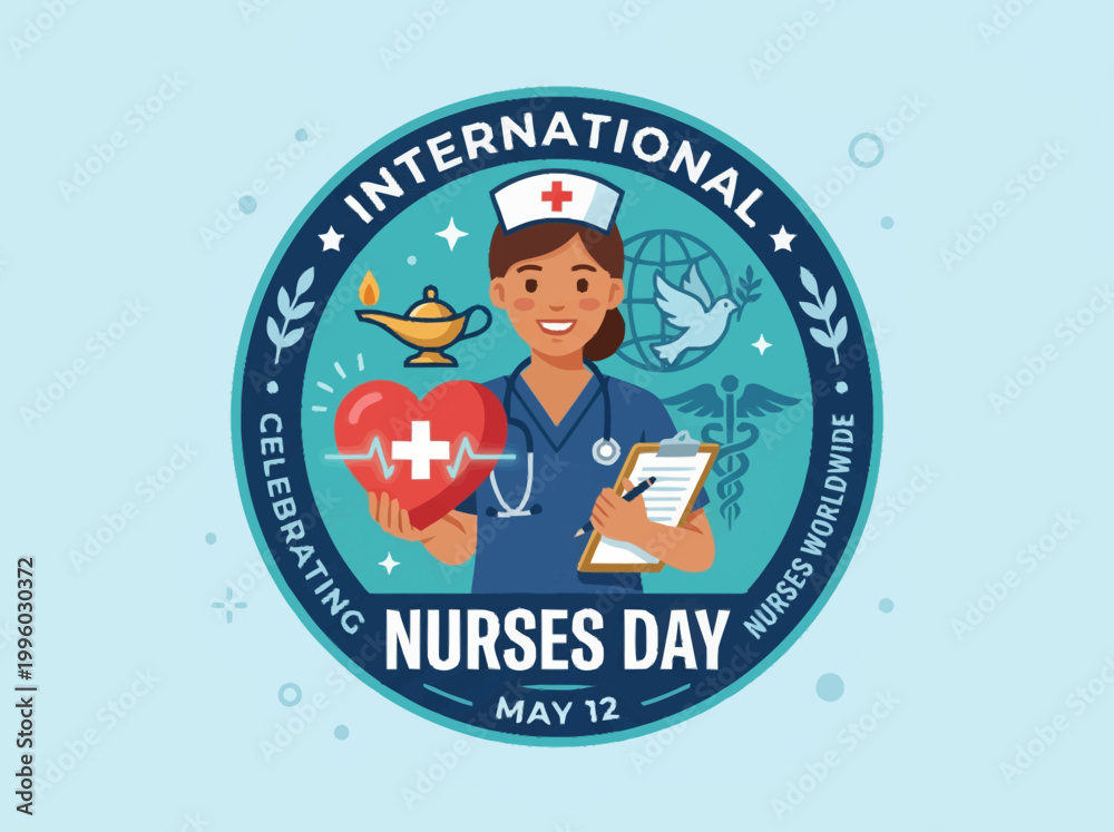 Fototapeta premium International Nurses Day 2024 Celebrating the Vital Role of Nurses Worldwide on May 12
