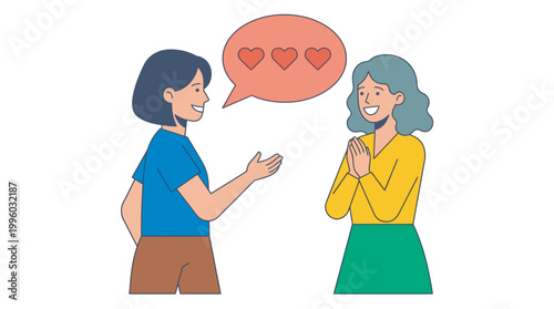 Two friends sitting and talking while sharing a warm conversation