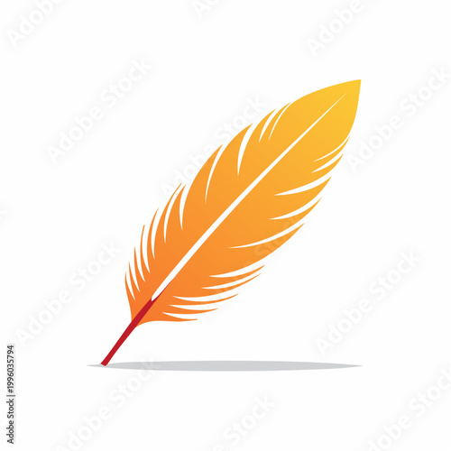 Orange Feather Icon