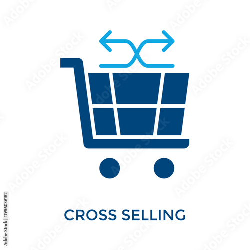Cross Selling Icon Dual Tone Style. Vector Illustration For Graphic Design