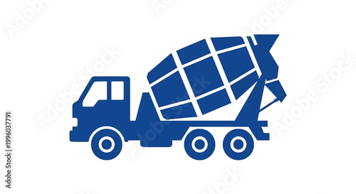 Concrete mixer truck icon