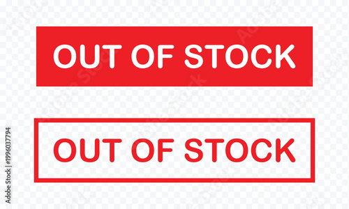 Out of stock stamp red rubber stamp on white background. out of stock stamp sign. out of stock stamp. out of stock sign. vector Illustration . EPS 10 .