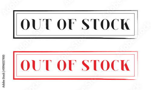 Out of stock stamp red rubber stamp on white background. out of stock stamp sign. out of stock stamp. out of stock sign. vector Illustration . EPS 10 .