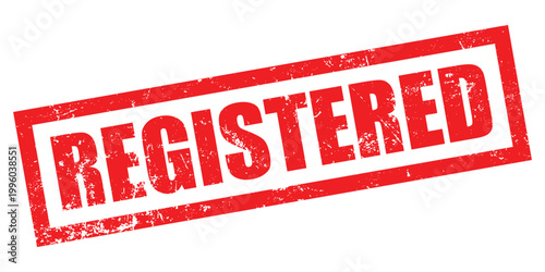 A red registered stamp on a white background indicating official verification