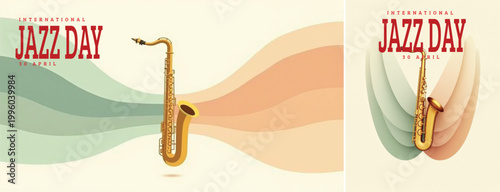 Photography Elegant international jazz background, international jazz day background for soc