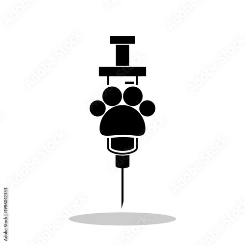 Animal testing icon with  shadow