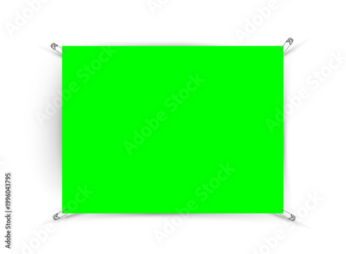 Running race bib mockup with safety pins. Ideal template to showcase a bib design. Editable vector illustration