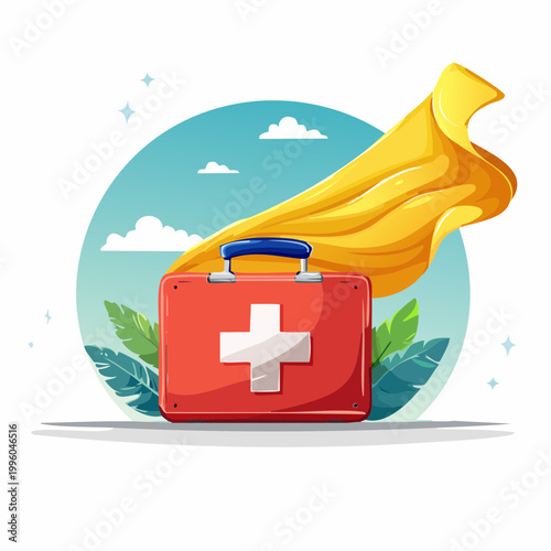 First Aid Kit with Superhero Cape