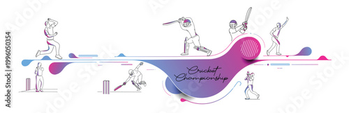 abstract cricket sports illustration background