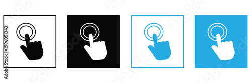  computer mouse cursor click pointer cursor on computer screen click hand pointer symbol with finger cursor or computer mouse pointer icon . Vector Illustration on white background eps 10.