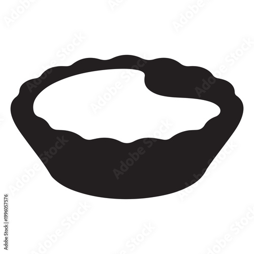 Delicious Tart Pie Silhouette Vector Icon