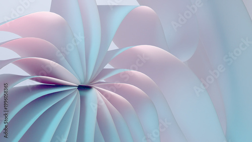 Φωτογραφία Abstract three-dimensional background with multi-layered smooth shapes and soft gradients