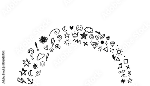 Crayon line icon pastel set. Crayon line icon hand drawn pencil pastel color brush chalk scribble texture. Cute kid children rainbow heart star sun cloud flower baby smile.