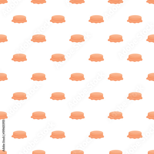 Fruit pulp pieces repeating in a seamless cartoon pattern