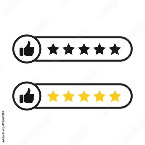 Consumer or customer product rating flat icon