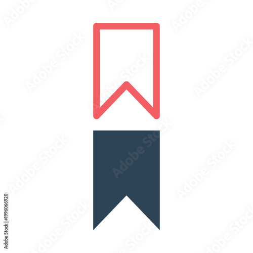 Bookmark icons set, book mark favorite symbol design vector.