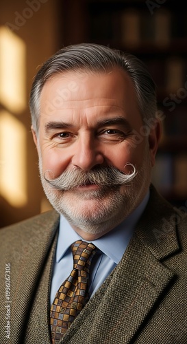 Portrait of a Distinguished Gentleman with a Grand Moustache.