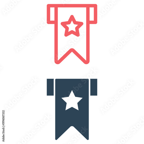 Bookmark icons set, book mark favorite symbol design vector.