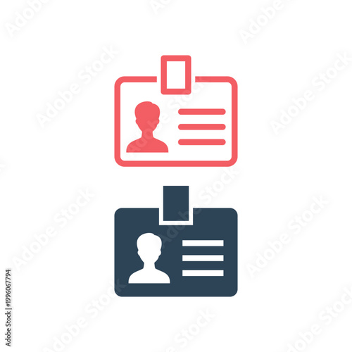 Id card icons set sign for mobile concept and web design. Identification card simple vector. Symbol, logo illustration.