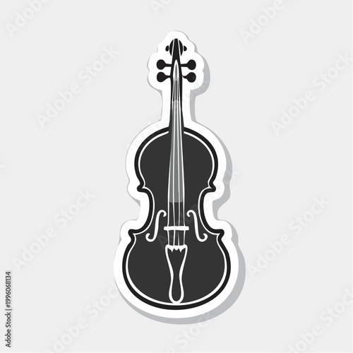 Stylized Illustration of a Cello