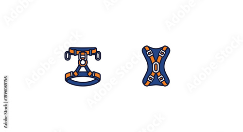 Harness Line art vector set smooth modern abstract illustration