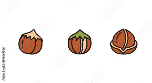 Hazelnut Chocolate Line art creative vibrant abstract tone vector