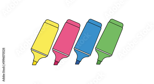 Highlighters Line art vector minimal clean shapes