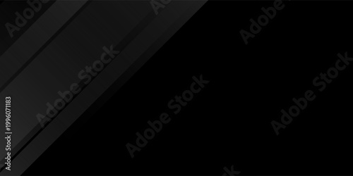 Black abstract background. Elegant dark diagonal shape elements. Modern luxury grey gradient graphic design.Dark design concept art